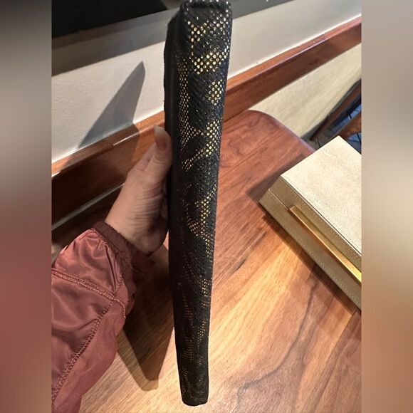 Chic Gold & Black Leopard Print Evening Clutch – Glam Statement Bag - Picture 6 of 15